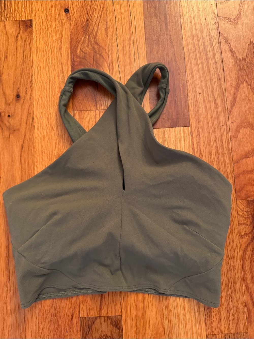 lululemon athletica Olive High-Neck Crossover Sports Bra